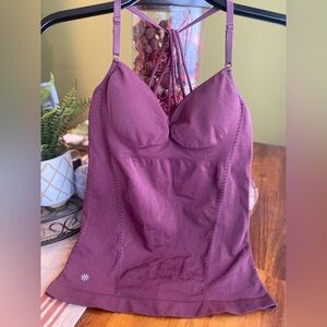 EUC Athleta Allegro Support Tank Top Strappy Back Removeable Pads